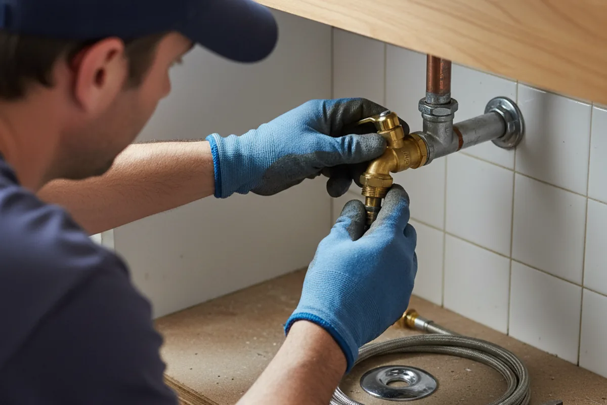 Shutoff valve and fitting work during Emergency Plumbing in Washington